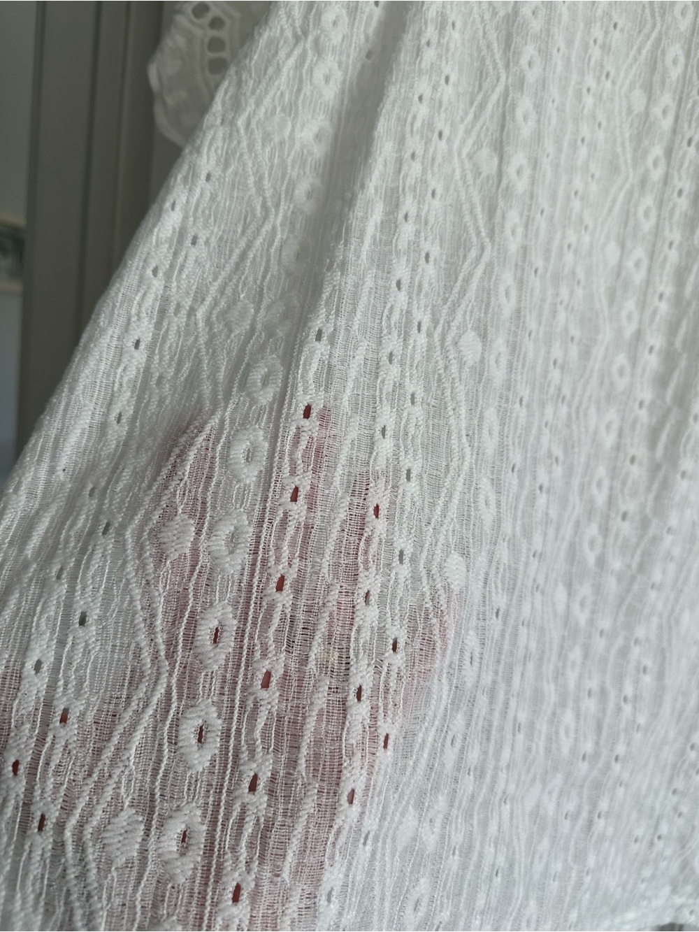 SHEIN plus size White Eyelet Lace Short Sleeve Top - Picture 3 of 10